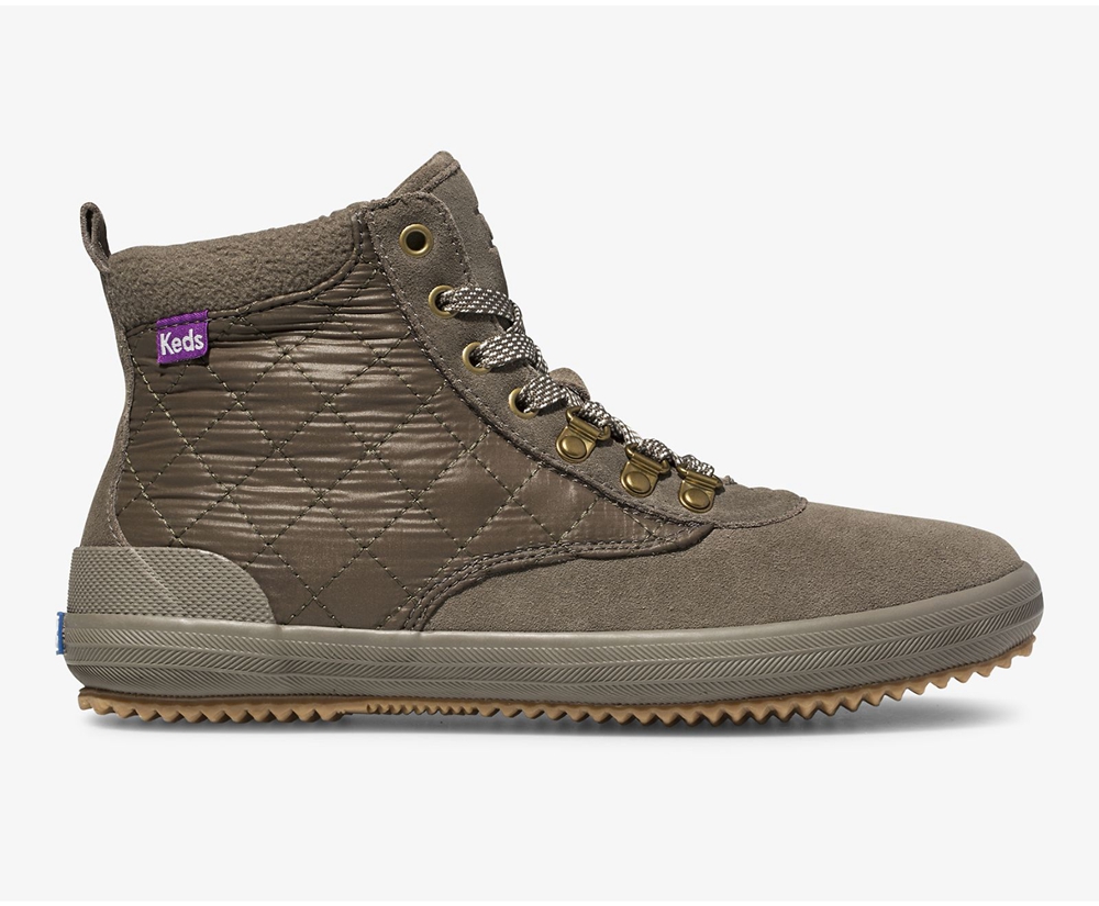 Μπότες Γυναικεια - Keds Scout Ii Water-Resistant Suede - Ελιά - EQMBJ1073